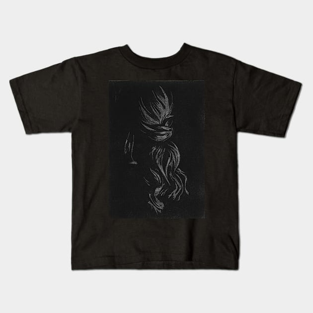 Hair Kids T-Shirt by deavdeav